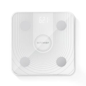 Cantar digital inteligent BlitzWolf BW-SC1, Smart, Control prin aplicatie, Masurare BMI, masa osoasa, grasime viscerala – Resigilat