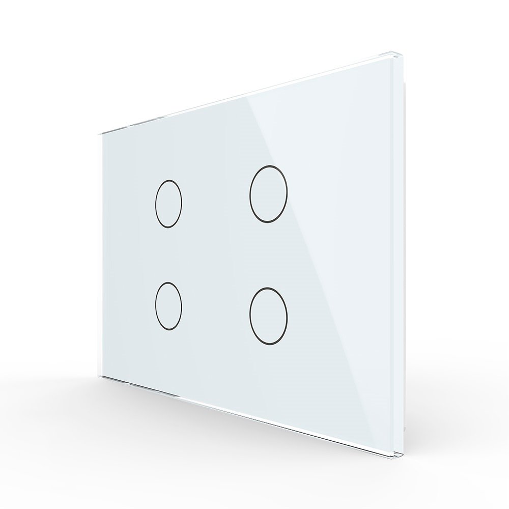 Intrerupator cvadruplu cu touch Livolo din sticla – standard italian