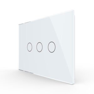 Intrerupator triplu cu touch Livolo din sticla, standard italian – Serie noua