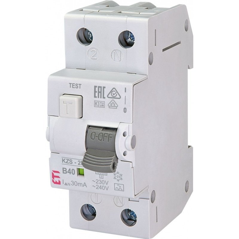Siguranta automata diferentiala, ETI 002173208, RCBO 40A/30mA B tip A 10kA KZS-2M A B40/0.03