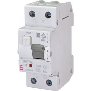 Intrerupator automat cu diferential RCBO 1P+N 6A/10mA tip A, 10kA Eti 002173211
