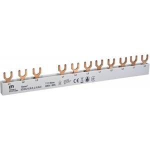 Busbar tripolar 12M 63A tip furca 10mmp IZ10/L1L2L3_L1L2L3 Eti 002921277