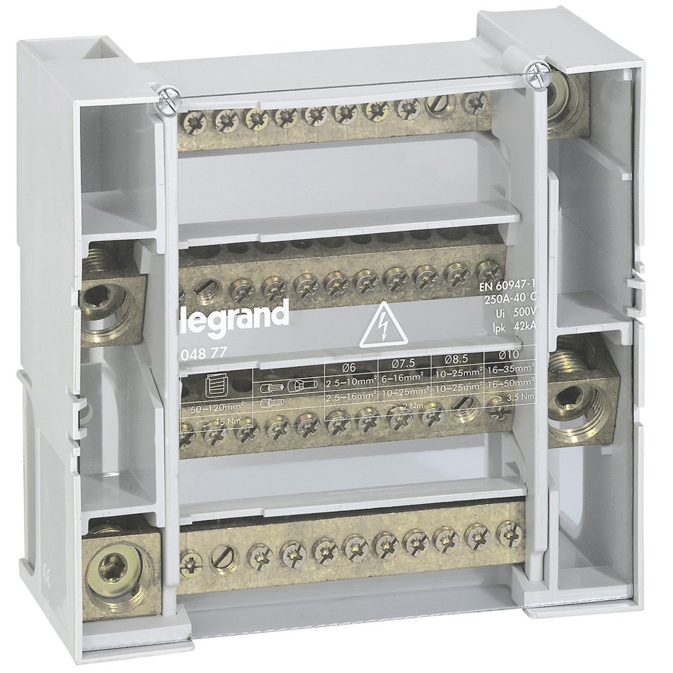 Repartitor modular monobloc tetrapolar, 4P 250A, 12 conexiuni /004877