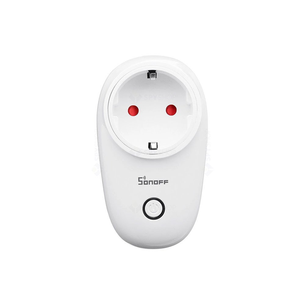 Priza inteligenta Sonoff S26R2TPF, Wi-Fi, 16A, Control aplicatie & vocal
