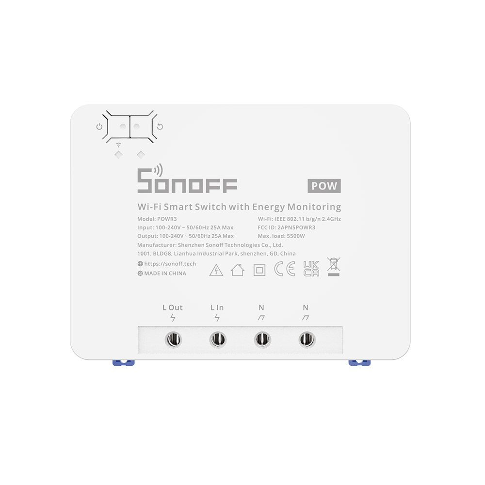 Releu Wi-Fi Sonoff Pow R3, Monitorizare consum electric, Control aplicatie & vocal