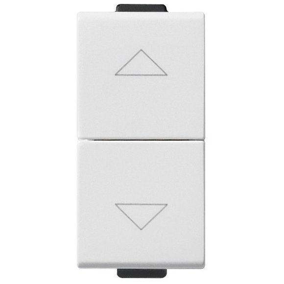 Pulsant dublu 1 modul inter-blocat Vimar Neve Up 09062, 1P NO+NO 10A alb
