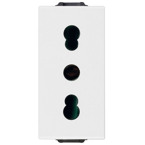 Priza 1 modul standard italian Vimar Neve Up 09203, 2P+E 16A P17/11 alb