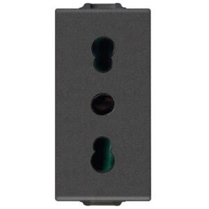 Priza 1 modul standard italian Vimar Neve Up 09203.CM, 2P+E 16A P17/11 carbon matt