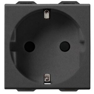 Priza schuko SICURY 2 module Vimar Neve Up 09208.CM, 2P+E 16A carbon matt