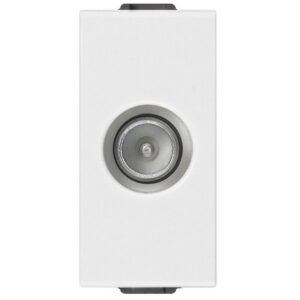 Priza TV tata 1 modul Vimar Neve Up 09300.01, TV-RD-SAT alb