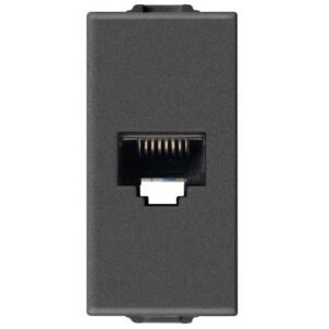 Priza internet 1 modul Vimar Neve Up 09338.9.CM, RJ45 cat5e Netsafe UTP carbon matt