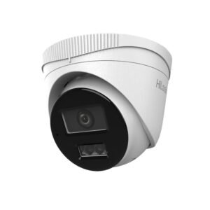 Camera supraveghere IP Dome Hikvision HiLook IPC-T220HA-LU, 2 MP, IR/lumina alba 30 m, 2.8 mm, microfon, PoE