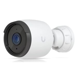 Camera supraveghere IP exterior LPR Ubiquiti G6 Bullet UVC, 4K, IR 30 m, microfon, permite recunoastere faciala si numere inmatriculare, PoE, alb