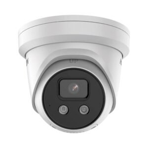 Camera supraveghere IP Dome Acusense Hikvision DS-2CD2386G2ISUSL4IP, 8 MP, 4 mm, IR 30 m, stroboscop, alarma, slot card, PoE