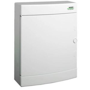 Cofret de distributie din plastic, Noark 101507 PNS 24W, montare aparenta, usa alba, IP40, 2 randuri, 2×12 module