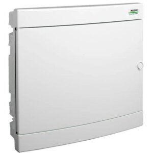 Cofret de distributie din plastic,Noark 101521 PNF 2x18W, montare incastrata, usa alba, IP40, 2 randuri, 2×18 module