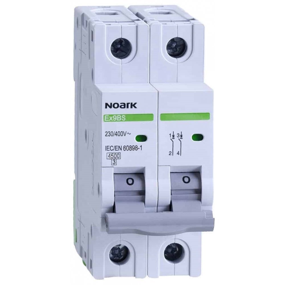 Siguranta automata Ex9BS 2P, 25A, curba B, 4.5kA Noark 102066