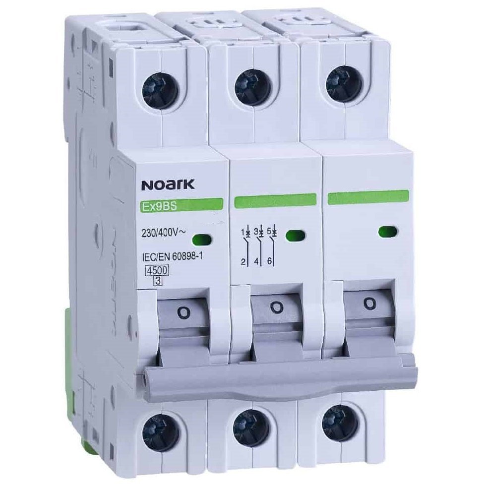 Siguranta automata Ex9BS 3P, 32A, curba B, 4.5kA Noark 102082
