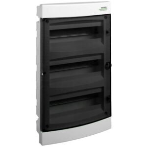 Cofret de distributie din plastic, Noark 106198 PNF 3x18T, montare incastrata, usa transparenta, IP40, 3 randuri,
