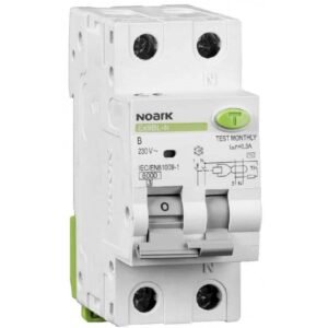 Intrerupator automat cu diferential RCBO Ex9BL-N 1P+N 25A/30mA, tip AC, curba B, 6kA Noark 107624
