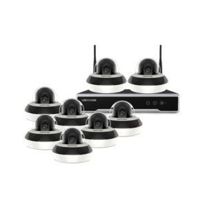 Sistem supraveghere IP interior HikVision KIT-HK-B8EXT2MP20IR-A-P, 8 camere, 2 MP, 2.8 – 12 mm, IR 20 m, PoE, slot card, microfon