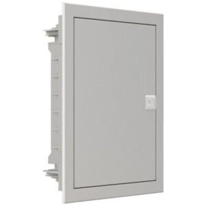 Cofret de distributie pentru dispozitive multimedia, Noark 111143 PMF-MM 12 PW incastrata, usa alba din plastic,