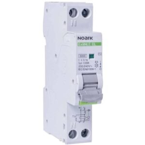 Disjunctor cu protectie diferentiala monofazica 1P+N 6A/30mA, curba B, RCBO, tip A, 6kA Noark 111160