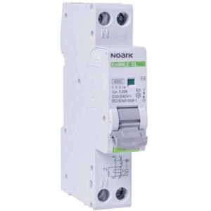 Disjunctor cu protectie diferentiala monofazica 1P+N 10A/30mA, curba B, RCBO, tip A, 6kA Noark 111161