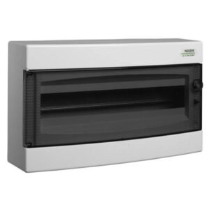 Cofret de distributie din plastic, Noark 113298 PNS 1x24T, montare aparenta, usa tranparenta, IP40, 1 rand, 1×24 m