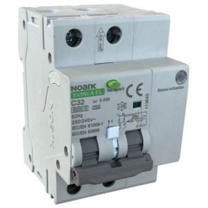 Ex9NLA EL 2P C32 A 30mA RCBO cu detectie a arcului electric (AFDD), electronic Noark 113642