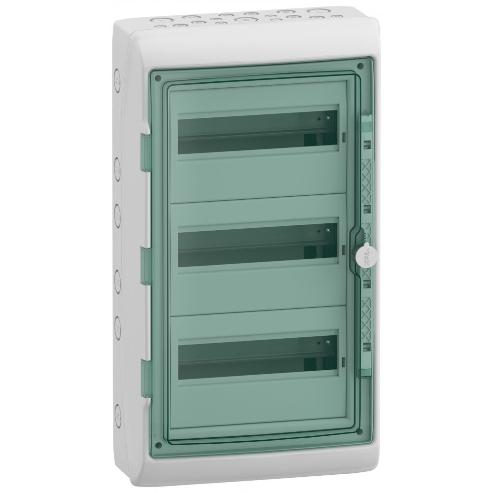 Tablou electric aparent Kaedra, Ip 65, 3 X 12 Module, Usa Transparenta, Schneider, 13985