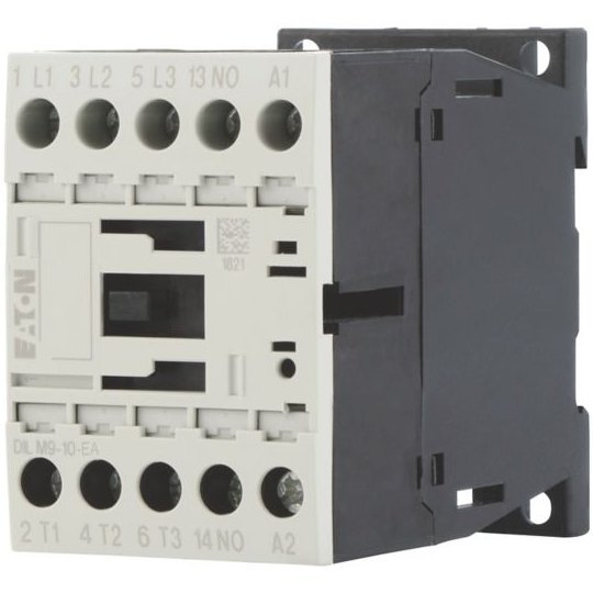 Contactor 3 poli 9A, 380 V 400 V 4 kW, 1 N/O, bobina 24 V DC DILM9-10-EA(24VDC) Eaton 190030