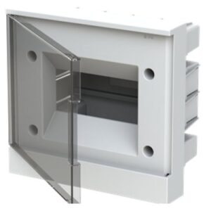 Tablou electric incastrat gri cu usa transparenta 6 module Abb 1SZR004002A1202