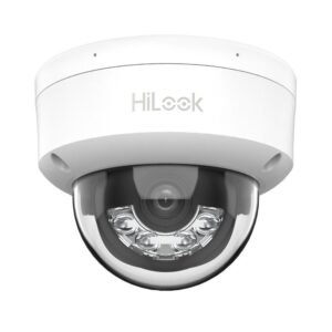 Camera supraveghere IP Dome cu iluminare duala Hikvision HiLook IPC-D120HA-LU, 2 MP, IR/lumina alba 30 m, 2.8 mm, microfon, detectare miscare, PoE
