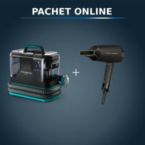 Pachet PROMO Aspirator tapiterie Rowenta Clean IT IN5020F0 & Uscator de par ROWENTA x Karl Lagerfeld Express Style CV184LF0