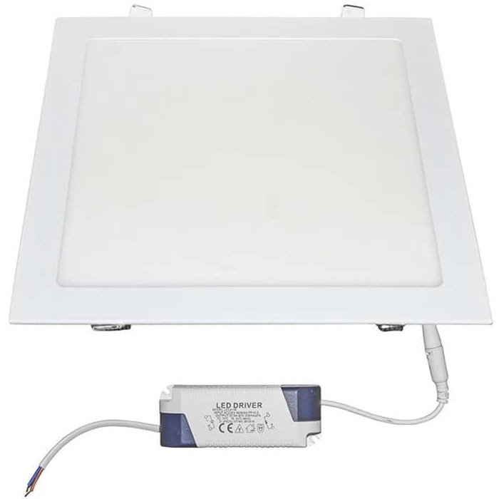 Spot LED, tip panel, incastrat, patrat, 295x295x20mm, alb, 24W, 6300K, IP20 Lumen 21-0252000 / 06-252000