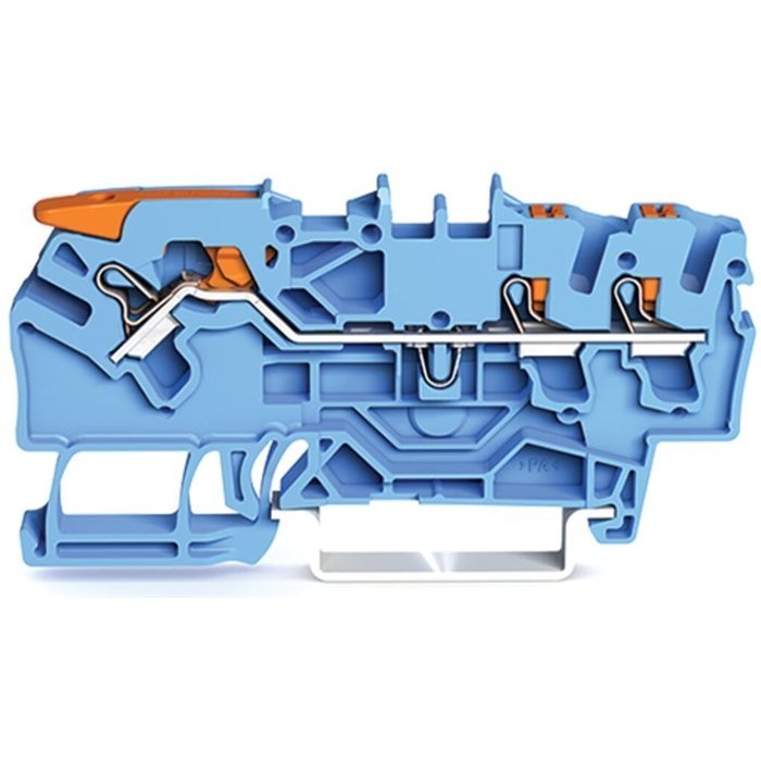 Clema sir Wago 2102-5304, 3 conexiuni, 2.5mm, albastru, TopJobs Clamp