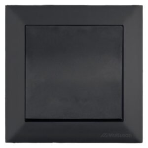 Intrerupator simplu Mutlusan Candela 2125 401 0184, 1P, 10A 250V, IP20, Negru Catifea