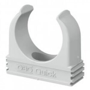 Set 50 bucati clema Quick, gri deschis 32mm Obo 2149022
