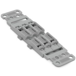 Set 5 bucati suporti pentru 3 cleme prelungire cabluri Wago cu prindere pe sina Wago 221-2503