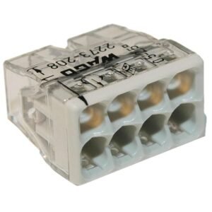 Set 10 conectori cu fixare prin impingere 8 conductoare 2,5mm2 24A Wago 2273-208