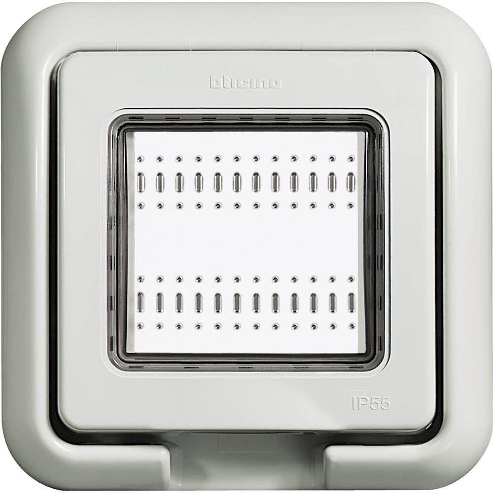 Placa ornament 2 module IP55 Bticino Living Light 24602, gri