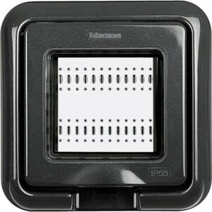 Placa ornament 2 module IP55 Bticino Living Light 24602L, antracit