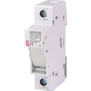 Separator cu fuzibil 10×38 1P EFH 10 DC ETI 2540201 1000V DC max 25A pentru fotovoltaice Eti 2540201, fara siguranta inclusa