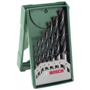 Set 7 burghie lemn, Bosch X-Line 2607019580, 3 – 10 mm, tija cilindrica