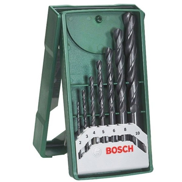 Set burghie metal, Bosch X-Line 2607019673, HSS-R, 2-10 mm, tija cilindrica, 7 bucati