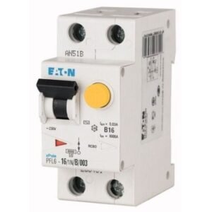 Siguranta diferentiala RCBO Eaton 286433, 1P+N, 30mA, 25A, 6KA, curba B, tip AC