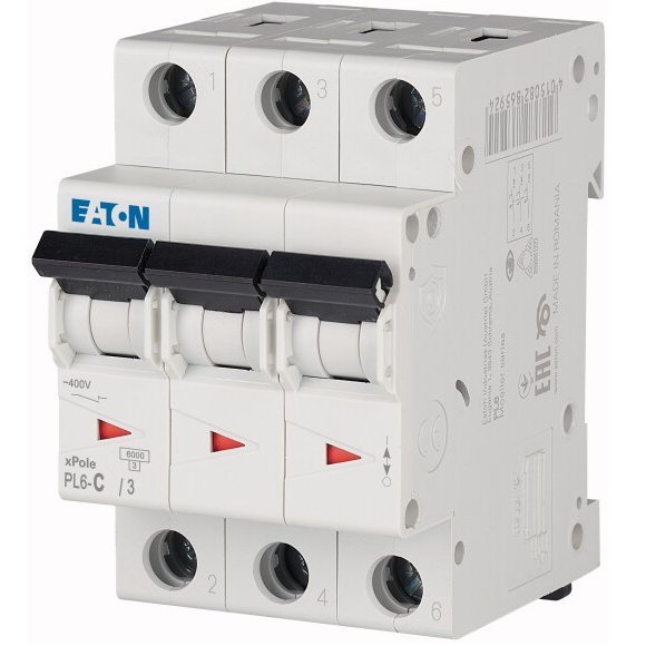 Siguranta automata 3P 25A Eaton PL6-C25/3 286603
