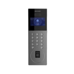 Videointerfon de exterior IP Hikvision DS-KD9203-FE6, ecran 4.3 inch, amprenta/facial/card MF, 10.000 utilizatori