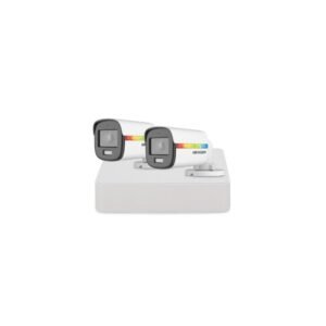 Sistem supraveghere exterior basic HikVision, 2 camere, 2 MP, lumina alba 20 m, 2.8 mm, microfon